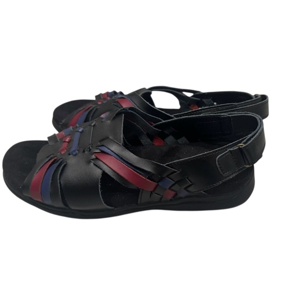 Women’s Dr. Max Woven Slip Back Slip-On Leather Sandals: 8 Wide - Picture 5 of 7